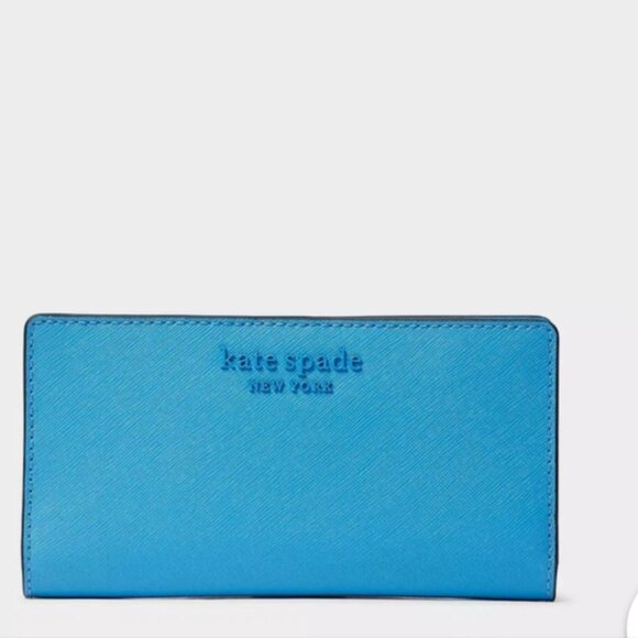 Kate Spade New York Cameron Monotone Saffiano Large Slim Bifold Wallet - Picture 1 of 3